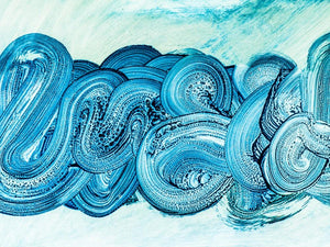 Abstract Blue Wall Murals  - 0343 - Wall Murals Printing - wall art