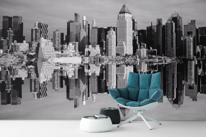 Black & White City Reflexion - 0186 - Wall Murals Printing - wall art