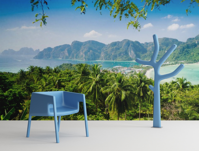 Mountains Palm Trees - 02122 - Wall Murals Printing - wall art