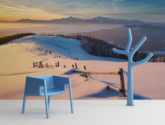 Snow in Mountains - 0248 - Wall Murals Printing - wall art
