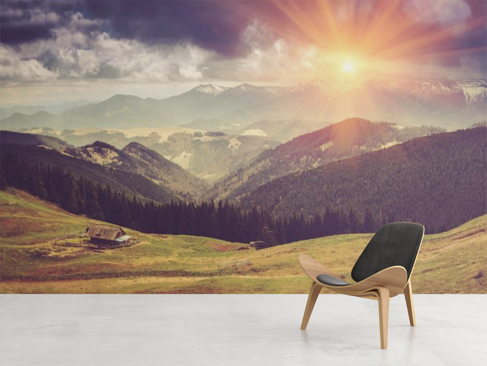 Valley Sunset - 0249 - Wall Murals Printing - wall art