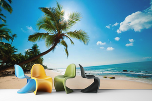 Beach With Palm Trees - 025 - Wall Murals Printing - wall art