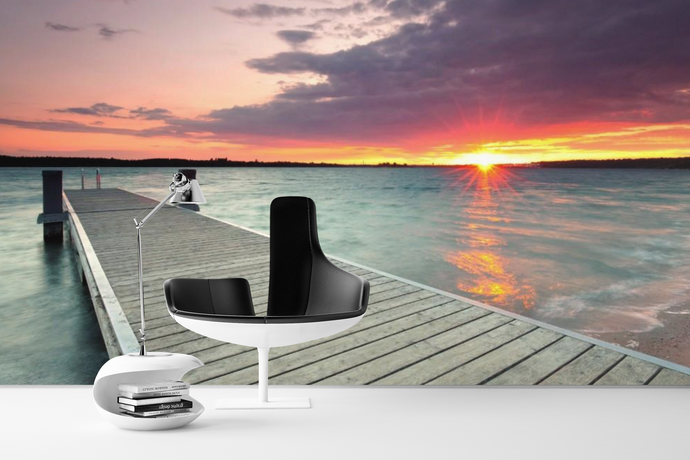 Dock Sunset - 0271 - Wall Murals Printing - wall art