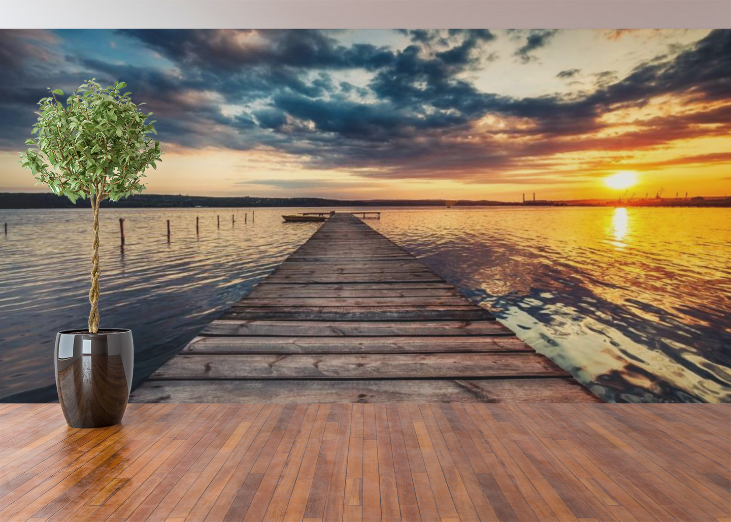 Sunset from the Dock  - 02169 - Wall Murals Printing - wall art