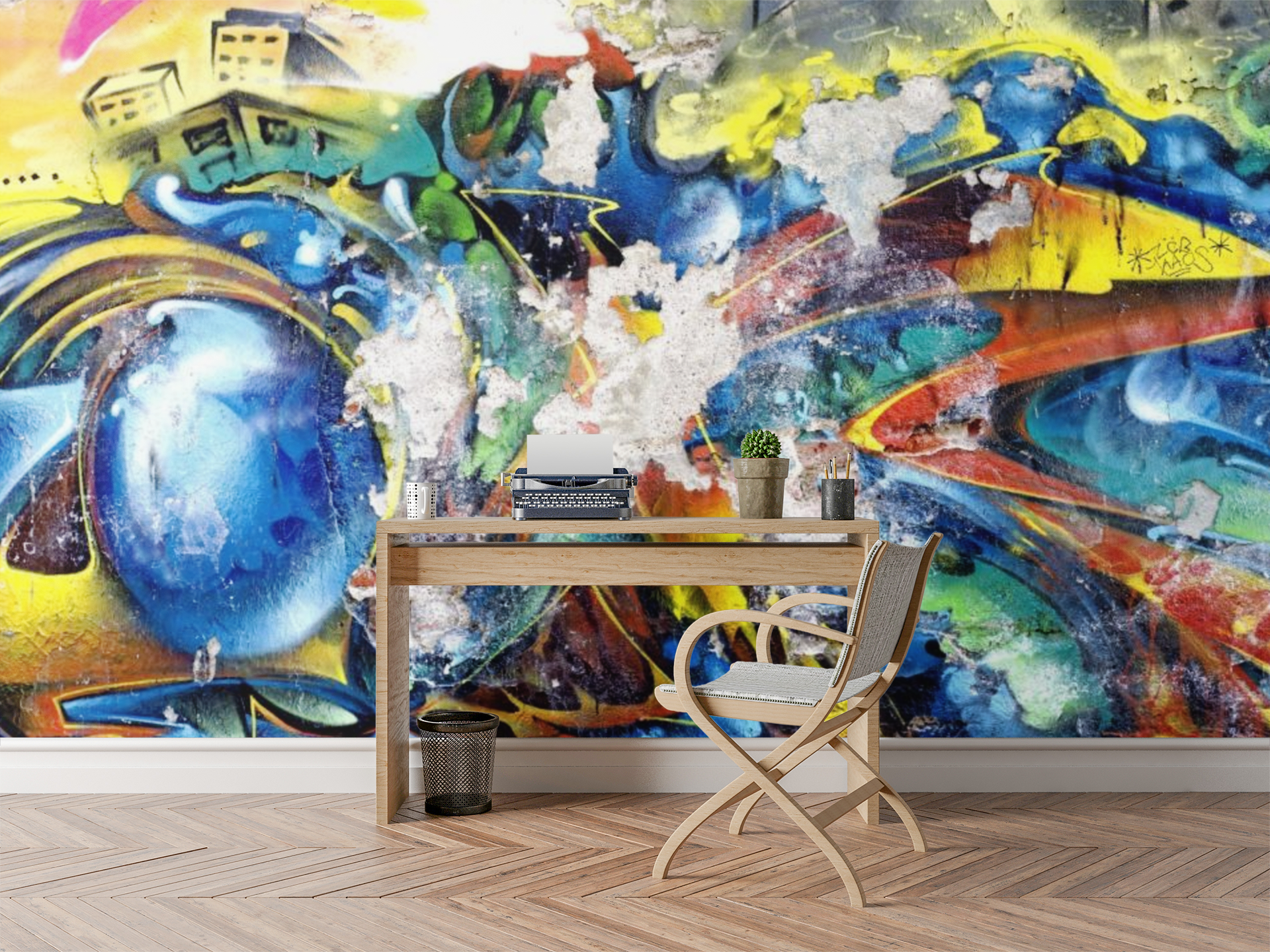 Graffiti wall outlet decals