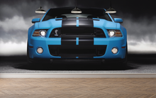 Blue Ford Mustang  - 0414 - Wall Murals Printing - wall art