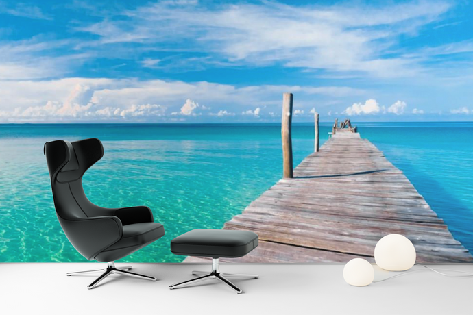 Dock by the sea - 02106 - Wall Murals Printing - wall art