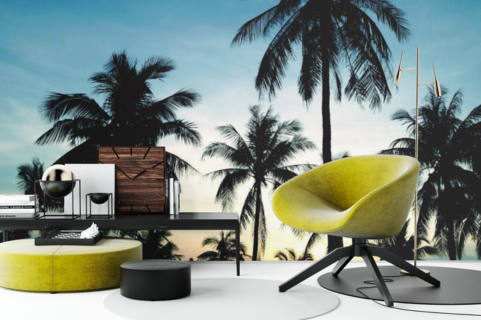 Sky & Palm Trees  - 0220 - Wall Murals Printing - wall art