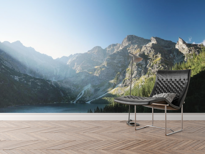 Foggy Lake & Mountains - 0281 - Wall Murals Printing - wall art