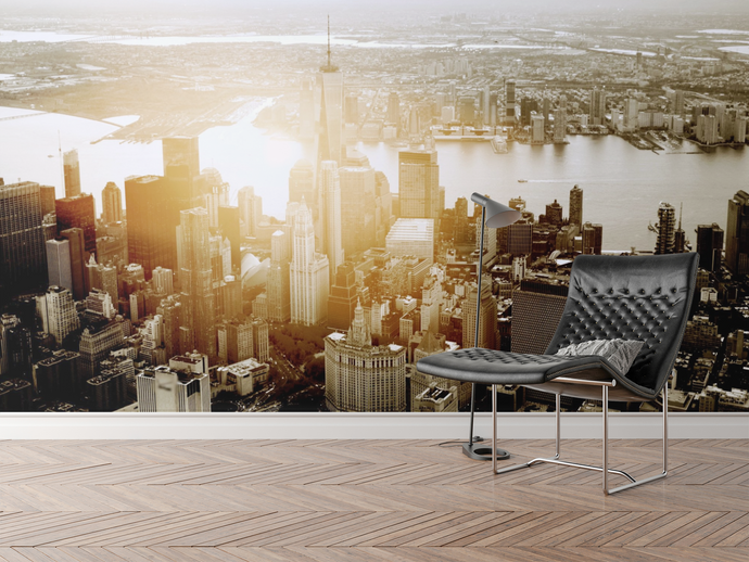 Sunset City From sky - 0188 - Wall Murals Printing - wall art