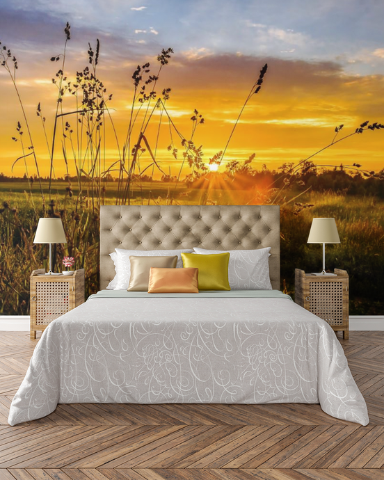 Sunset on the Field  - 02226 - Wall Murals Printing - wall art